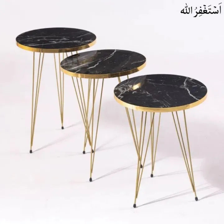 1 Pcs / Set of 3 Round Coffee Table HIGH Gloss Nesting End Tables