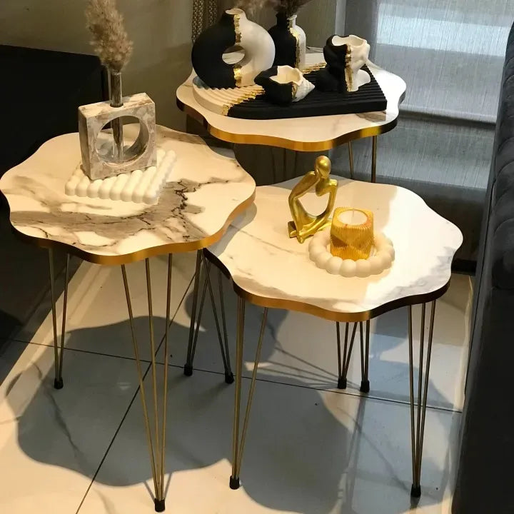 1 Pcs / Set of 3 Round Coffee Table HIGH Gloss Nesting End Tables