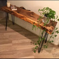 Live Edge Console Table 4ft | 30 Inch Height Hairpin Legs
