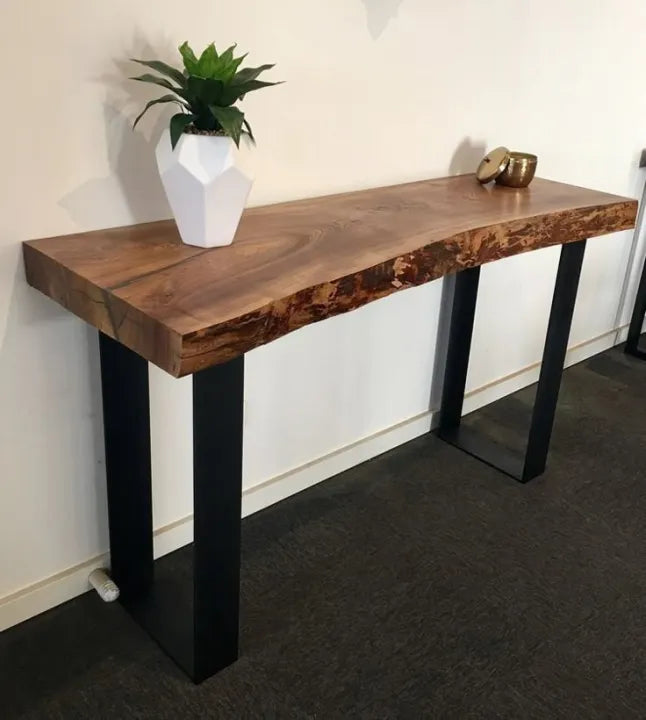 Live Edge Console Table 4ft | 30 Inch Height Hairpin Legs
